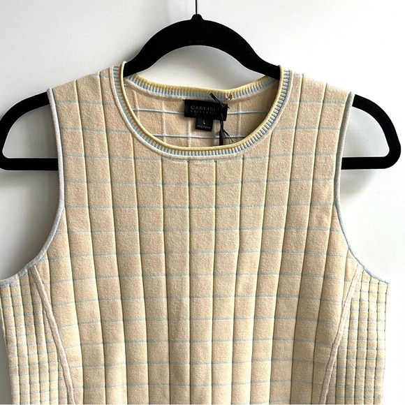 Carlisle Collection Salutation Sleeveless Top Blouse Yellow Size Large - Picture 3 of 16